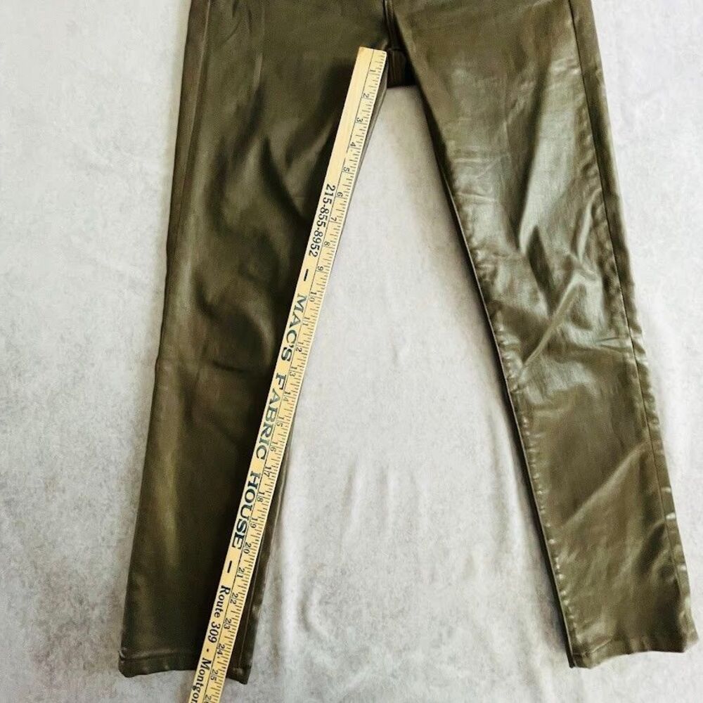 AG Adriano Goldschmied Leggings Womens Size 25 Brown Vegan Ankle Coated Pants - Picture 14 of 16